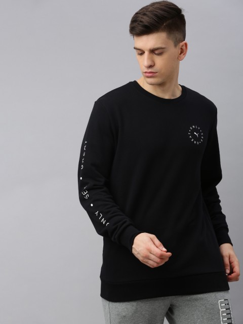

Puma Men Black Solid OSG Crew Sweatshirt With Printed Detailing
