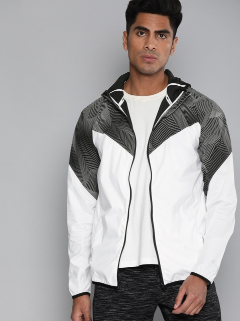 

Puma Men White & Black Colourblocked Lightweight Last Lap Graphic Sporty Jacket