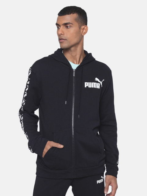 

Puma Men Black Printed Amplifed Hooded Track Jacket TR