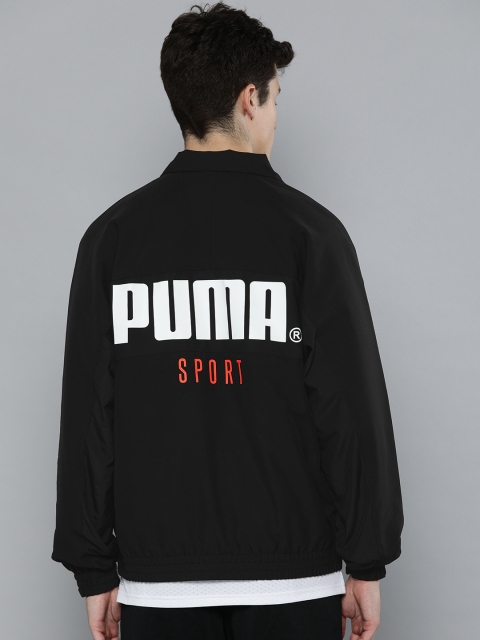 

Puma Men Black Printed TFS Woven Lightweight Sporty Jacket