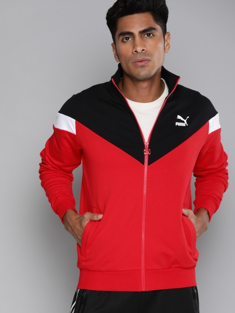 

Puma Men Red & Black Colourblocked Lightweight Iconic MCS Track FT Sporty Jacket