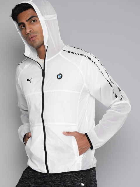 

PUMA Motorsport Men White Solid Lightweight BMW MMS T7 City Runner Sporty Jacket