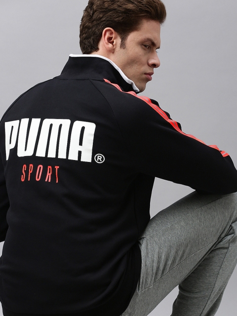

Puma Men Black Printed Front-Open Sweatshirt