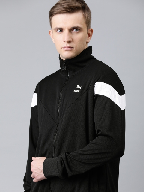 

Puma Men Black Solid Lightweight Iconic MCS Track Summer Sporty Jacket