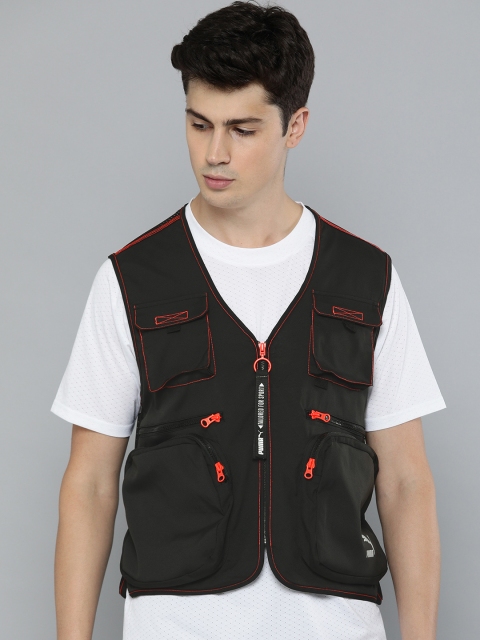 

Puma Men Black Printed TFS Industrial Lightweight Sporty Jacket