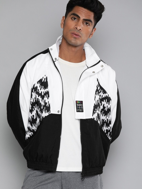 

Puma Men Black & White Printed Lightweight TFS OG AOP Track Sporty Jacket