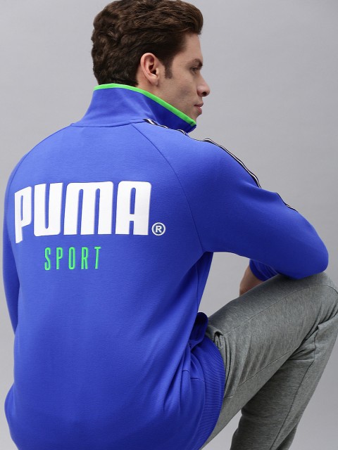 

Puma Men Blue Printed Front-Open Sweatshirt