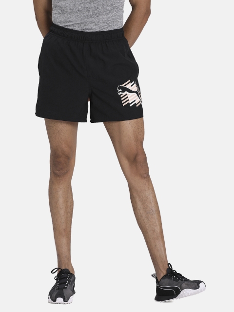 

Puma Men Black Solid Regular Fit Sports Shorts