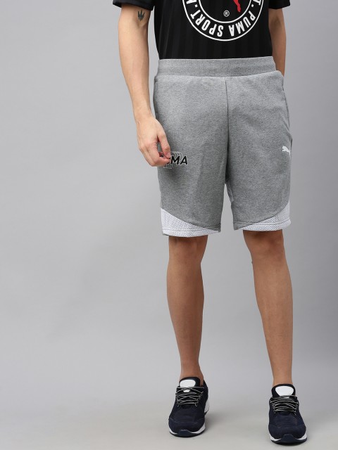 

Puma Men Grey Solid Regular Fit Training Sports Shorts