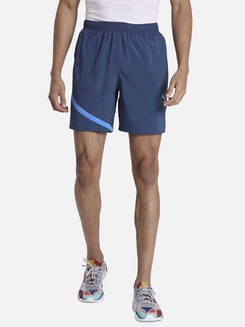 

Puma Men Blue Solid Regular Fit Sports Shorts