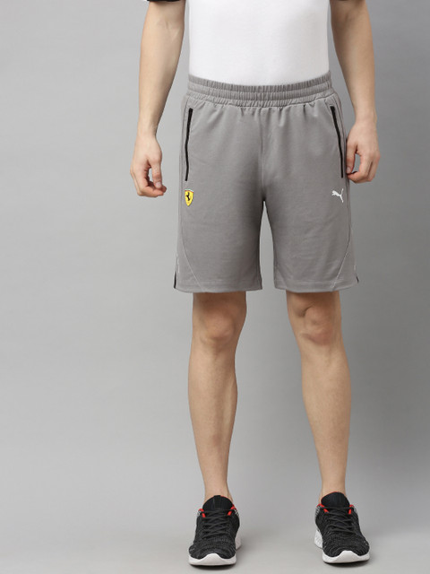

PUMA Motorsport Men Grey Solid Regular Fit Regular Shorts