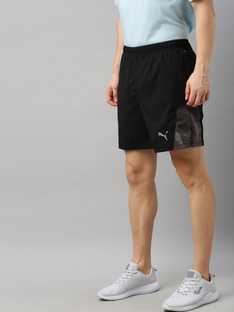 

Puma Men Black Solid Regular Fit Sports Shorts