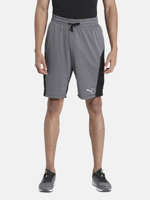 

Puma Men Grey & Black Solid Reversible Training Shorts