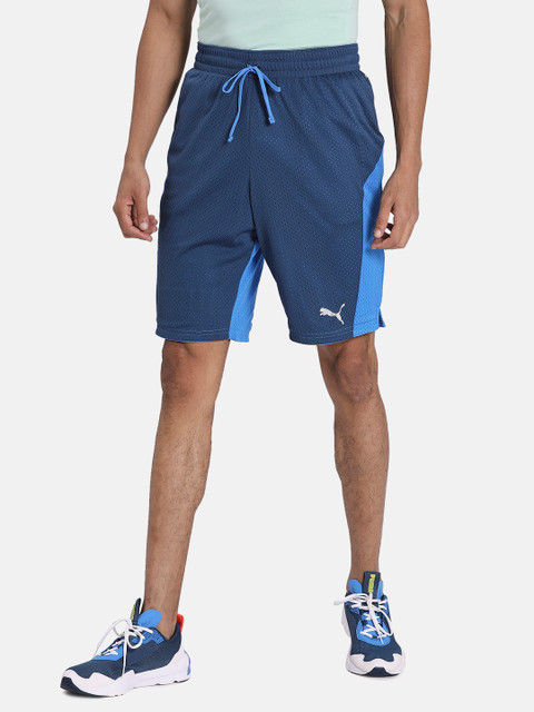 

Puma Men Blue Colourblocked Regular Fit Reactive Reversible Sports Shorts