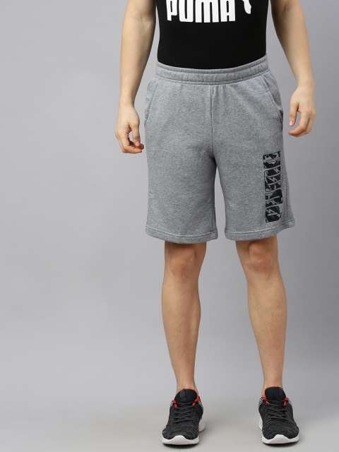

Puma Men Grey Brand Logo Printed Regular Fit Sports Shorts