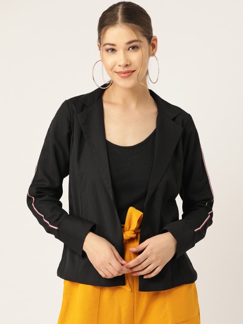 

Trend Arrest Women Black Solid Open-Front Regular Fit Casual Blazer