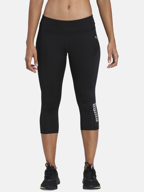 

Puma Women Black Printed RTG 3/4 Tights