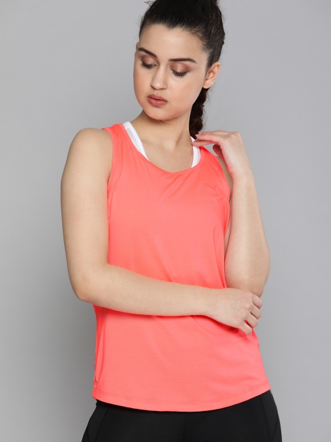 

Puma Women Pink A.C.E. Raceback Training Self Design Round Neck T-shirt