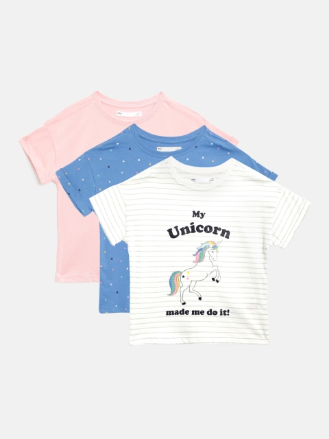 

Marks & Spencer Girls Pack of 3 T-shirts, Blue
