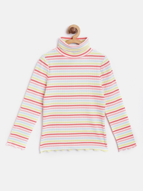 

Marks & Spencer Girls Multicoloured Striped Fitted Top, Multi