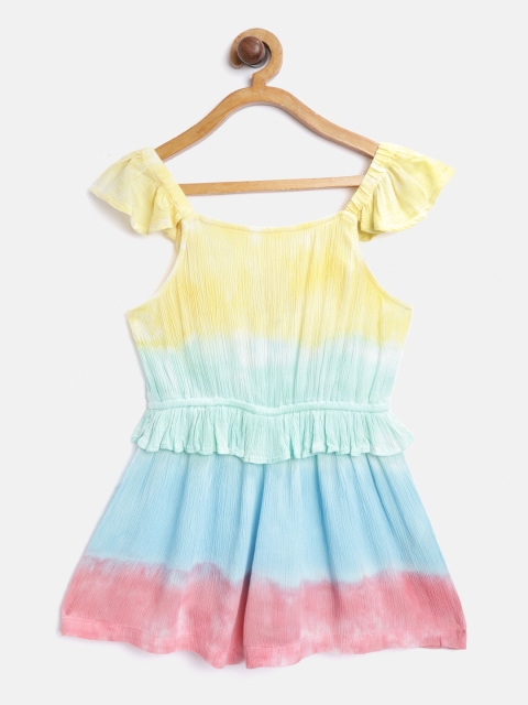 

Marks & Spencer Girls Yellow & Blue Dyed Playsuit