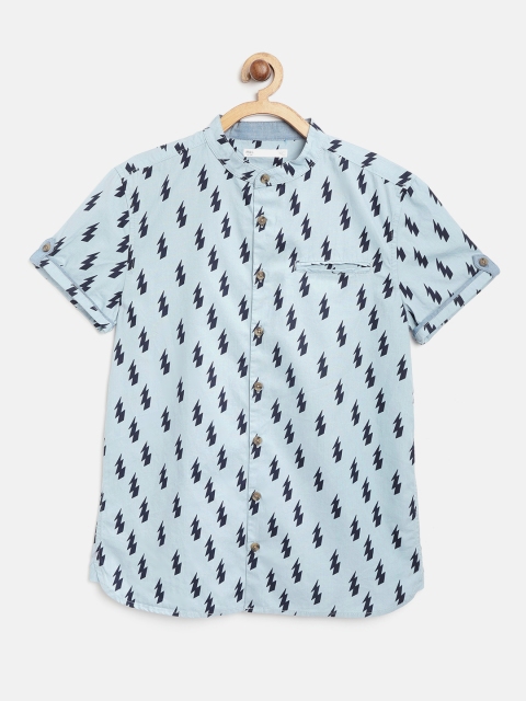 

Marks & Spencer Boys Blue Regular Fit Lightning Print Casual Shirt