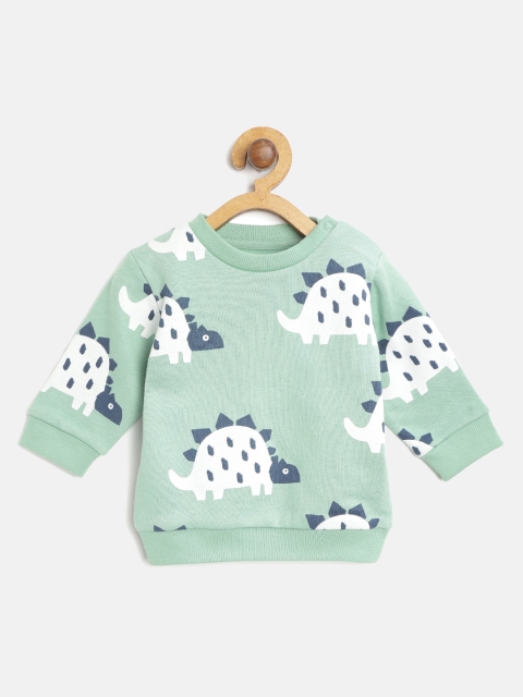 

Marks & Spencer Kids Green & White Printed Sweatshirt