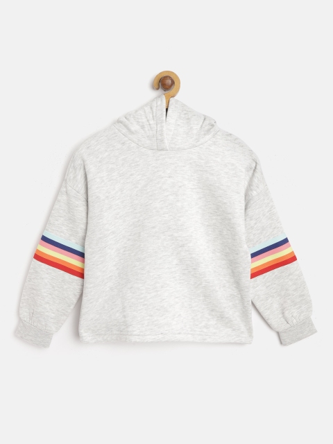 

Marks & Spencer Girls Grey Melange Solid Hooded Sweatshirt