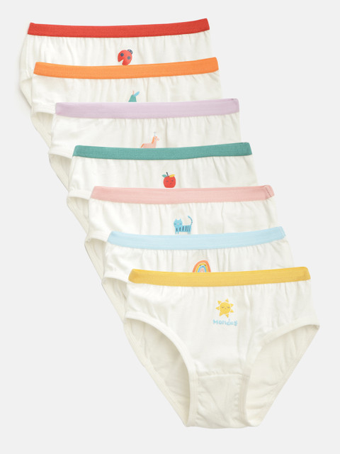 

Marks & Spencer Girls Pack of 7 Solid Basic Briefs T711758D, White