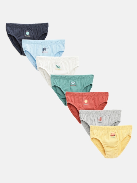 

Marks & Spencer Boys Pack of 7 Solid Basic Briefs T715635D, Orange