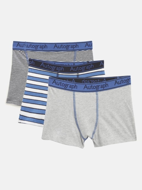 

Marks & Spencer Boys Pack of 3 Trunks T712563, Blue