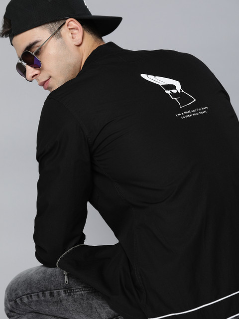 

Johnny Bravo by Kook N Keech Men Black Regular Fit Printed Casual Shacket