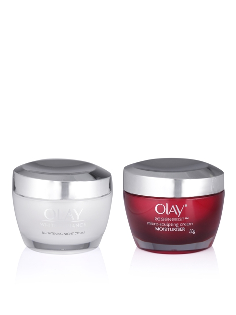 

Olay Women Set of White Radiance Night Cream & Regenerist Micro-Sculpting Cream