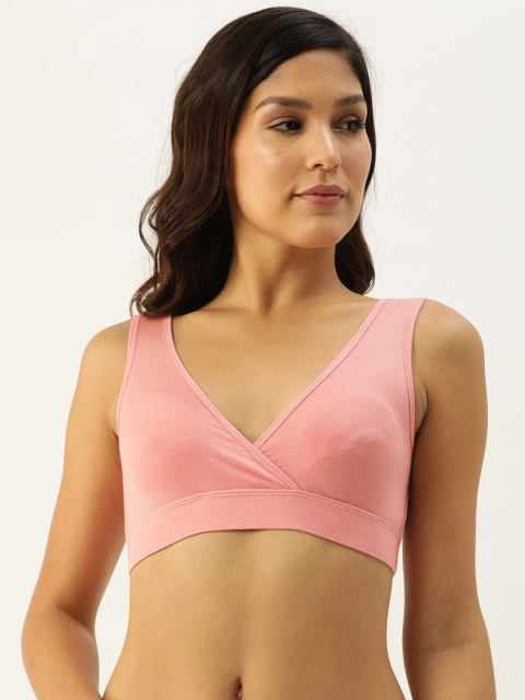 

Irotica Pink Solid Non-Wired Lightly Padded Maternity Bra 927Sleep&NursingBra_Pink