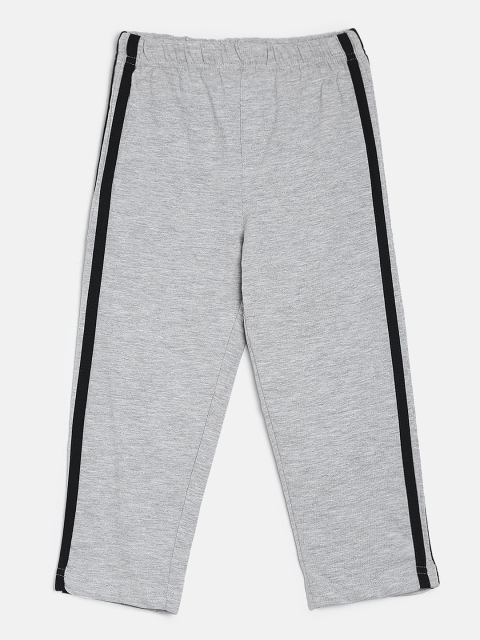 

Aomi Boys Grey Melange Solid Straight Fit Track Pants