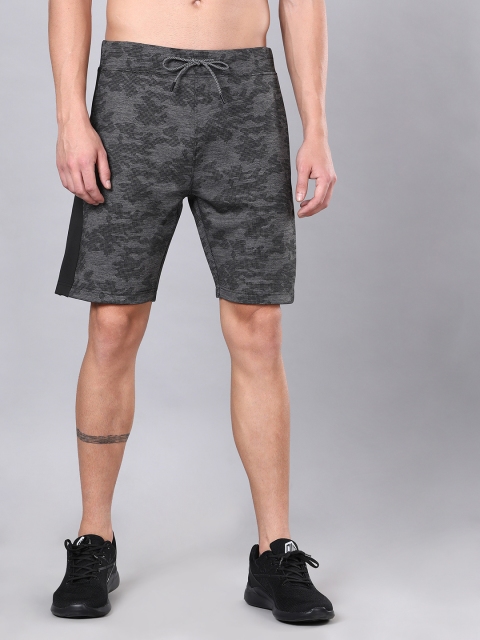 

Cultsport Men Charcoal Printed Regular Fit Sports Shorts