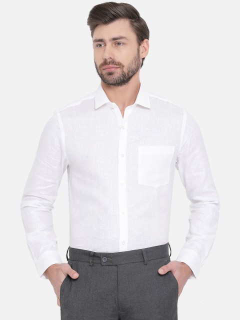 

Turtle Men White Smart Slim Fit Solid Formal Shirt