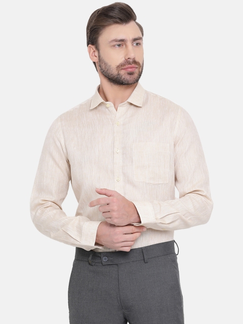 

Turtle Men Beige Smart Slim Fit Solid Formal Shirt