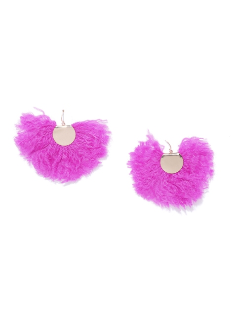 

Bellofox Pink Gold-Plated Tasselled Contemporary Drop Earrings