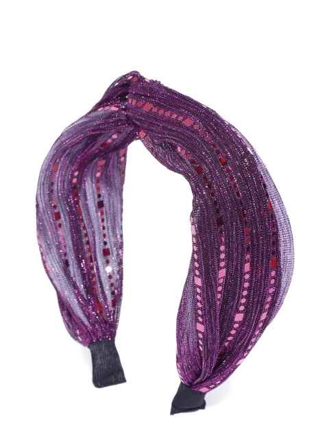 

Bellofox Magenta & Black Embellished Net Hairband