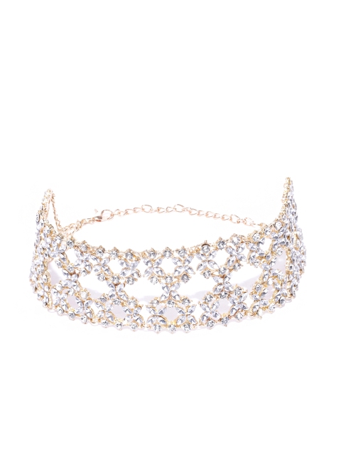 

Bellofox Gold-Plated Stone-Studded Choker Necklace
