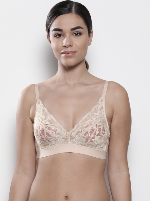 

Marks & Spencer Beige Lace Non-Wired Non-Padded Plunge Bra T337009