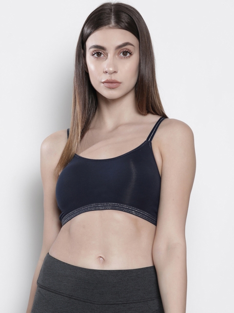 

Marks & Spencer Navy Blue Solid Non-Wired Lightly Padded Everyday Bra T333083S