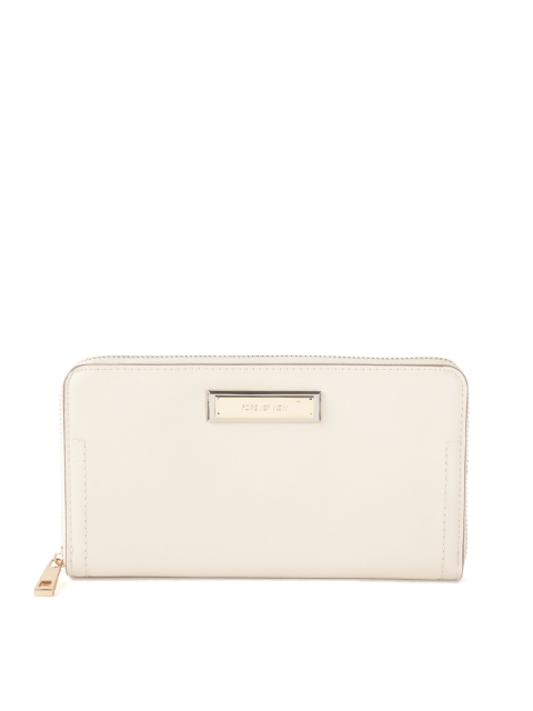 

Forever New Women Beige Solid Zip Around Wallet