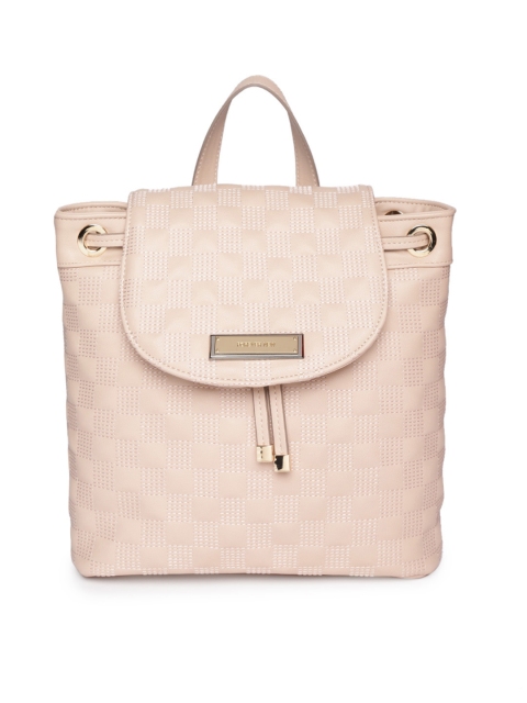 

Forever New Women Peach-Coloured Quilted Backpack