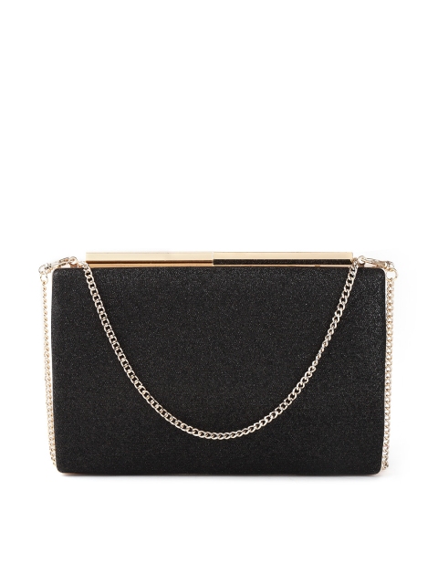 

Forever New Black Shimmer Box Clutch
