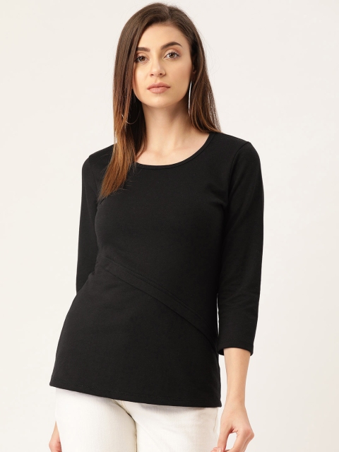 

Rute Women Black Solid Regular Top