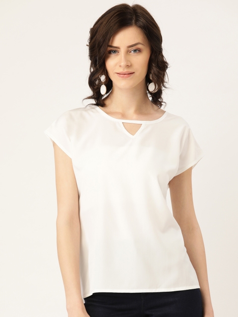 

Rute Women White Solid Regular Top