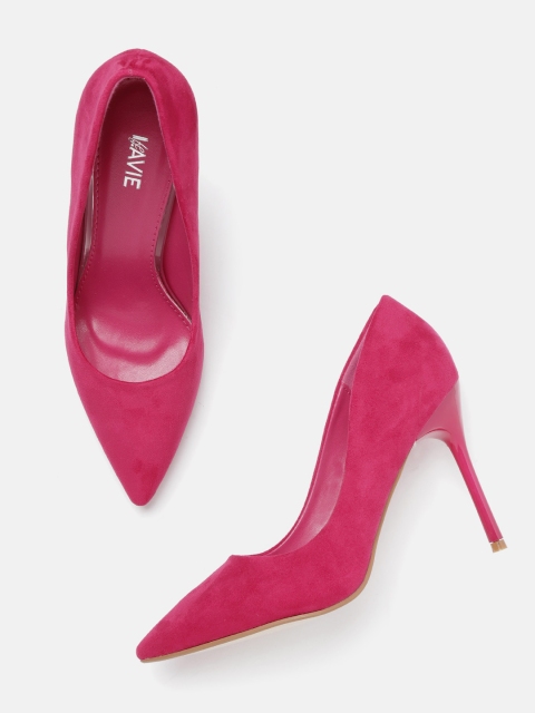 

Lavie Women Fuchsia Suede Finish Solid Pumps