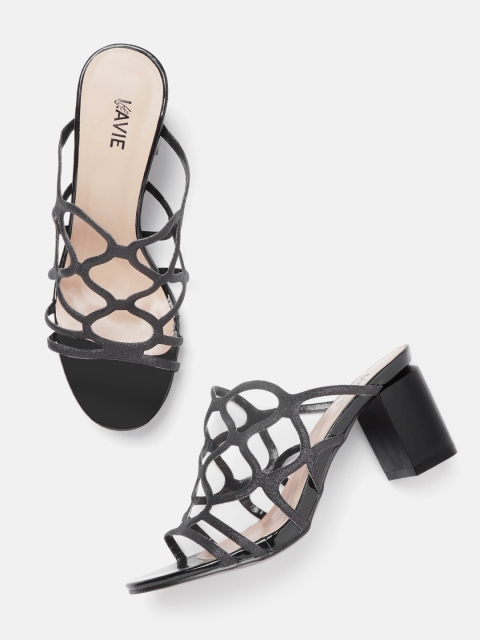 

Lavie Women Black Shimmer Heels